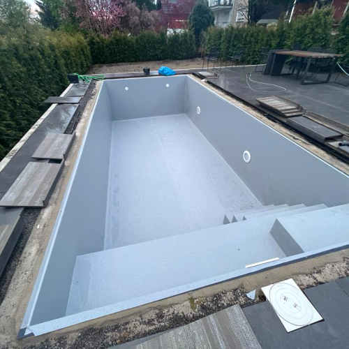 Folie grau Betonpool 7,5x3,5x1,5